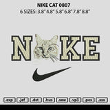 Nike Cat 0807 Embroidery File 6 sizes