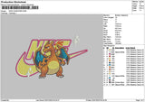 Nike Charizard Embroidery File 6 sizes