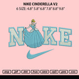 Nike Cinderella V2 Embroidery File 6 sizes