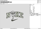 Nike Dog 0212b Embroidery File 6 sizes