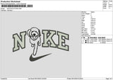 Nike Dog 0212b Embroidery File 6 sizes