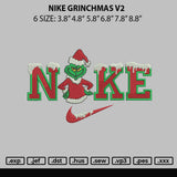 Nike Grinchmas V2 Embroidery File 6 sizes