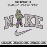 Nike Tiger 0212 Embroidery File 6 sizes