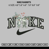 Nike Rabbits Embroidery File 6 sizes