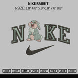 Nike Rabbit Embroidery File 6 sizes