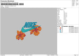 Nike Red Flowers