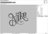 Nike Typography Embroidery File 6 sizes