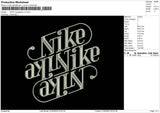 Nike Typography V3 Embroidery File 6 sizes