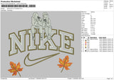 Nike With Foliage Embroidery File 6 sizes