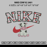 Nike Cow V2 2401 Embroidery File 6 sizes