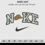NIKE Hat Embroidery File 6 size