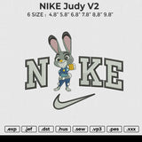 NIKE Judy v2 Embroidery File 6 size