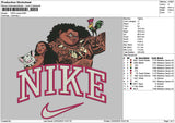 Nike Moana02 Embroidery File 6 sizes