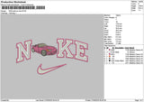 Nike Pink Car New Embroidery File 6 sizes
