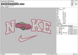Nike Pink Car New Embroidery File 6 sizes