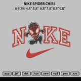 Nike Spider Chibi Embroidery File 6 sizes