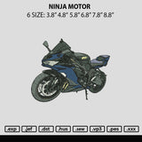Ninja Motor Embroidery File 6 sizes