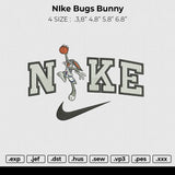 NIke bugs bunny Embroidery