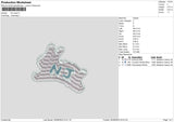 Nj Cloud Embroidery File 6 sizes