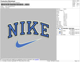 Nike 2 Outline Fill Embroidery