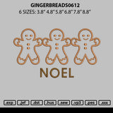 Gingerbreads0612 Embroidery File 6 sizes