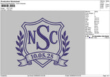 Nsctext 01 Embroidery File 6 sizes
