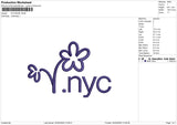 NYC24226 Embroidery File 6 size