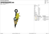 Naruto kunai9226 Embroidery File 6 size