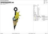 Naruto kunai9226 Embroidery File 6 size