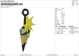 Naruto kunai9226 Embroidery File 6 size