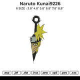 Naruto kunai9226 Embroidery File 6 size