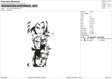 Naruto silhouette9226 Embroidery File 6 size