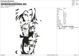 Naruto silhouette9226 Embroidery File 6 size