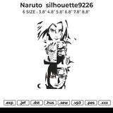 Naruto silhouette9226 Embroidery File 6 size
