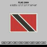 Flag 2909 Embroidery File 6 sizes