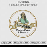 Nicdelite Embroidery File 6 size