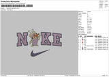 Nike Boo Monster Embroidery File 6 sizes