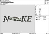 Nike White Car 1010 Embroidery File 6 sizes