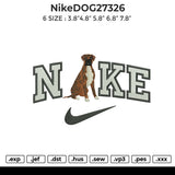 NikeDOG27326 Embroidery File 6 size