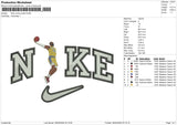 Nike Jump Jordan Embroidery File 6 size