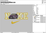 Nike Purple Car 1906 Embroidery File 6 sizes
