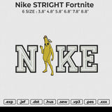 Nike STRIGHT Fortnite Embroidery File 6 sizes