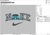 Nike Blue Car V2 Embroidery File 6 sizes