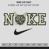 Nike Cat 0907 Embroidery File 6 sizes