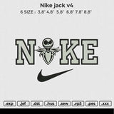Nike jack v4 Embroidery File 6 size