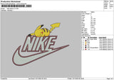 Nike Pikachu V3 Embroidery File 6 sizes