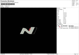 N Logo Embroidery File 6 sizes