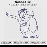Noah+Allie Embroidery File 6 size