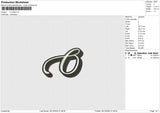 A-M-O-initial 3 FILE Embroidery File 6 size