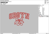 Obgyntext Embroidery File 6 sizes